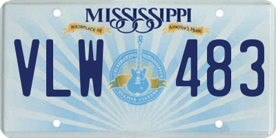 MS license plate VLW483