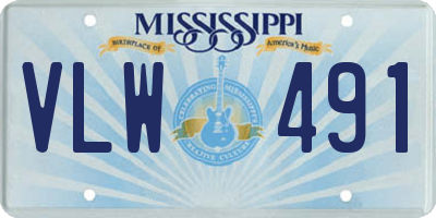 MS license plate VLW491
