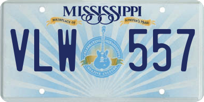 MS license plate VLW557