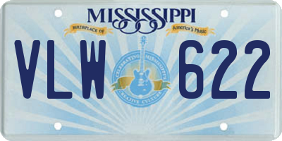 MS license plate VLW622
