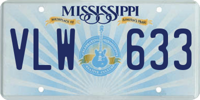 MS license plate VLW633