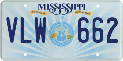 MS license plate VLW662