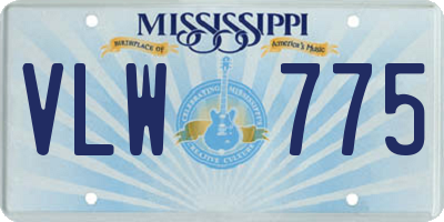MS license plate VLW775