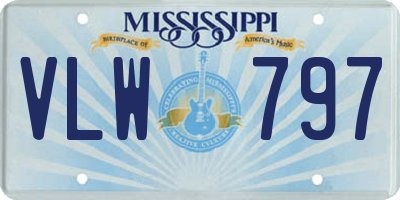 MS license plate VLW797
