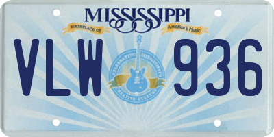 MS license plate VLW936