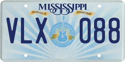 MS license plate VLX088