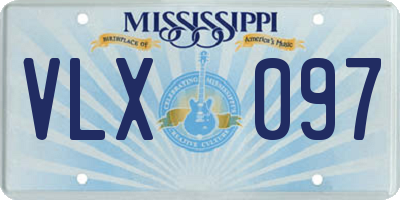 MS license plate VLX097