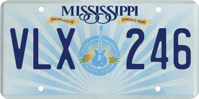 MS license plate VLX246