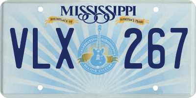 MS license plate VLX267