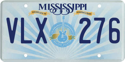 MS license plate VLX276