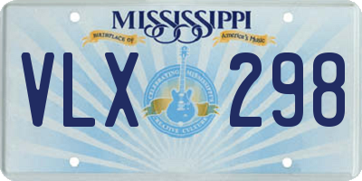MS license plate VLX298