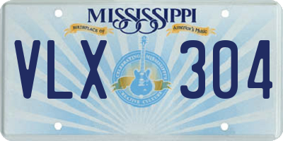 MS license plate VLX304