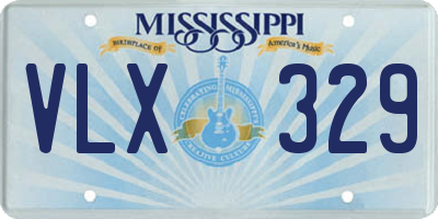 MS license plate VLX329