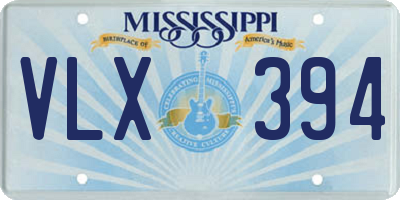 MS license plate VLX394