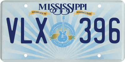 MS license plate VLX396