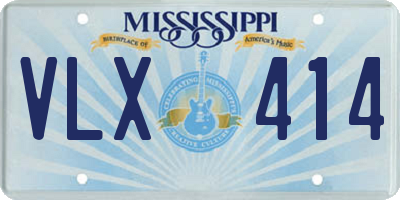 MS license plate VLX414