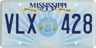 MS license plate VLX428