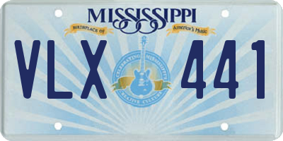 MS license plate VLX441