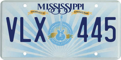 MS license plate VLX445