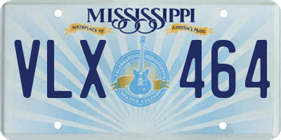 MS license plate VLX464