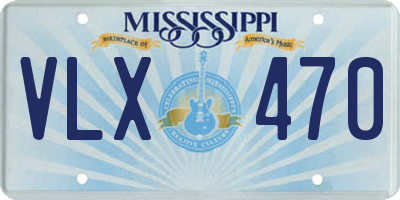 MS license plate VLX470