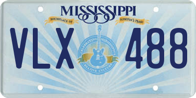 MS license plate VLX488