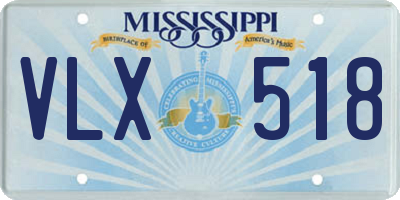 MS license plate VLX518
