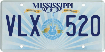 MS license plate VLX520