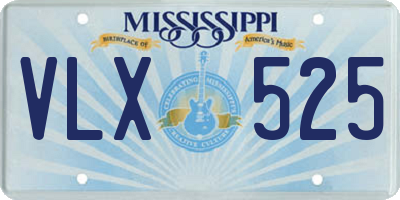 MS license plate VLX525