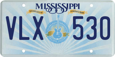 MS license plate VLX530