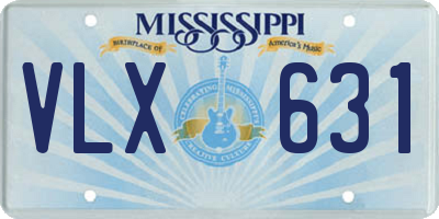 MS license plate VLX631