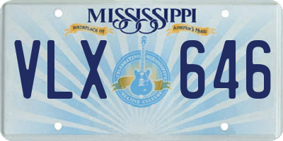 MS license plate VLX646