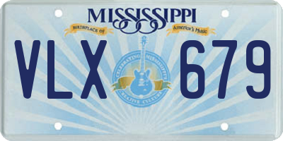 MS license plate VLX679