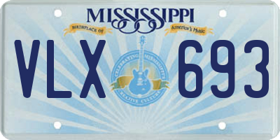 MS license plate VLX693