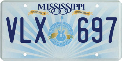 MS license plate VLX697