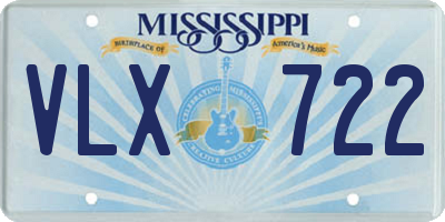 MS license plate VLX722