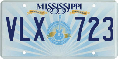 MS license plate VLX723