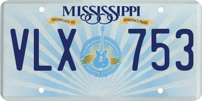 MS license plate VLX753