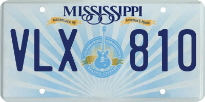 MS license plate VLX810