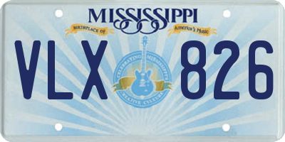 MS license plate VLX826