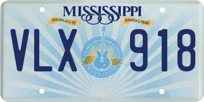 MS license plate VLX918