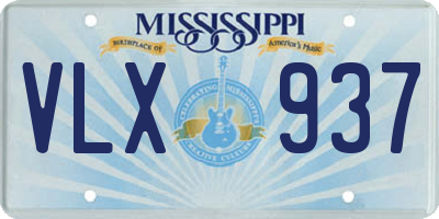 MS license plate VLX937