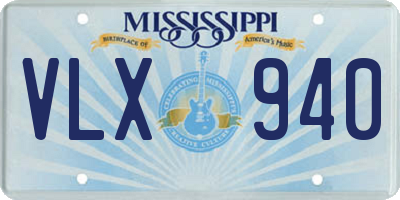 MS license plate VLX940
