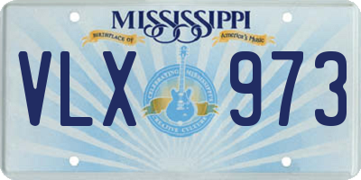 MS license plate VLX973