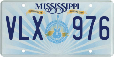 MS license plate VLX976