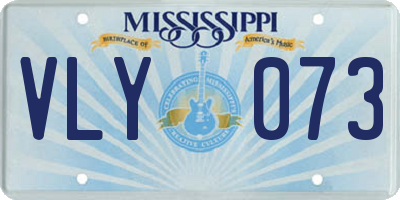MS license plate VLY073