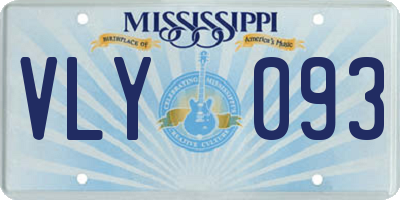MS license plate VLY093