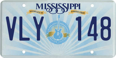 MS license plate VLY148