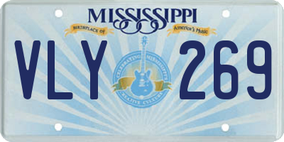 MS license plate VLY269