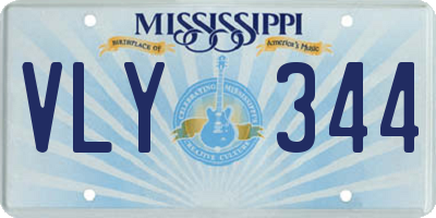 MS license plate VLY344